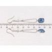 Серьги Xuping цвет Родий с кристаллами Swarovski французский замок Подвески с кристаллами Aquamarine фото №2