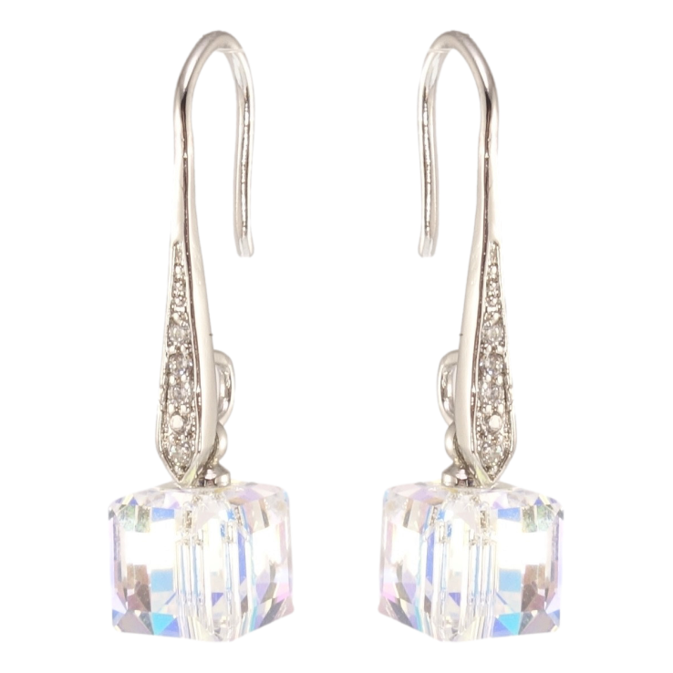 Серьги Xuping цвет Родий с кристаллами Swarovski французский замок Подвески с кристаллами Shimmer фото №17 Серьги Xuping цвет Родий с кристаллами Swarovski французский замок Подвески с кристаллами Shimmer фото №17