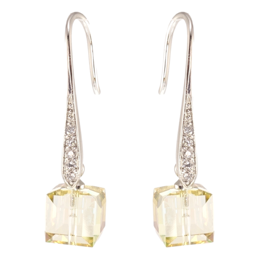 Серьги Xuping цвет Родий с кристаллами Swarovski французский замок Подвески с кристаллами Vitrail Light фото №1 Серьги Xuping цвет Родий с кристаллами Swarovski французский замок Подвески с кристаллами Vitrail Light фото №1