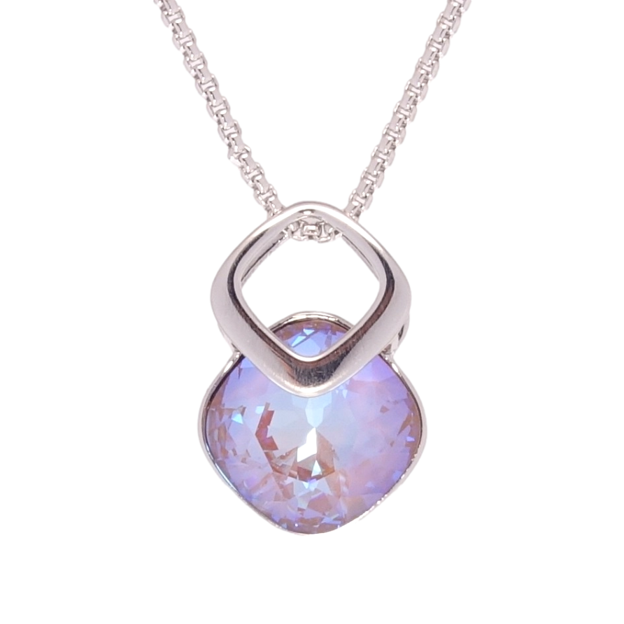 Кулон Xuping цвет Родий с кр-ми Swarovski на цепочке Кристалл Cappuccino Delite длина 40-45см х 1мм фото №1 Кулон Xuping цвет Родий с кр-ми Swarovski на цепочке Кристалл Cappuccino Delite длина 40-45см х 1мм фото №1