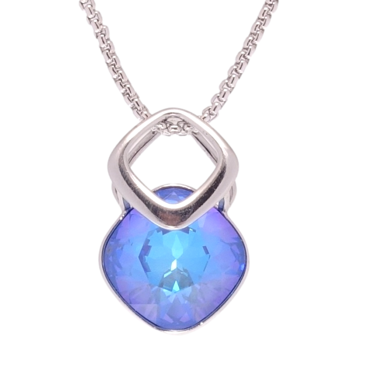 Кулон Xuping колір Родій з кр-ми Swarovski на ланцюжку Кристал Ocean Delite довжина 40-45см х 1мм фото №7 Кулон Xuping колір Родій з кр-ми Swarovski на ланцюжку Кристал Ocean Delite довжина 40-45см х 1мм фото №7