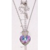Кулон Xuping колір Родій з кр-ми Swarovski на ланцюжку Сердечки кристал Paradise Shine довжина 40-45см х 2мм фото №2 Кулон Xuping колір Родій з кр-ми Swarovski на ланцюжку Сердечки кристал Paradise Shine довжина 40-45см х 2мм фото №2