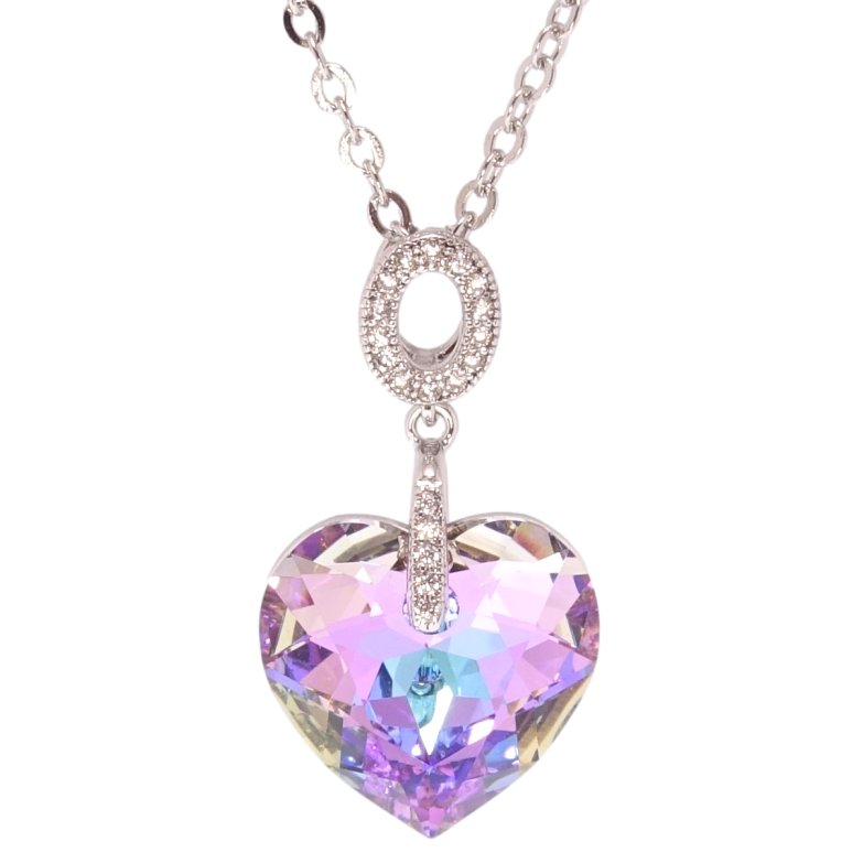 Кулон Xuping колір Родій з кр-ми Swarovski на ланцюжку Серце кристал Paradise Shine довжина 40-45см х 2мм фото №4 Кулон Xuping колір Родій з кр-ми Swarovski на ланцюжку Серце кристал Paradise Shine довжина 40-45см х 2мм фото №4