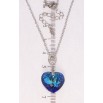 Кулон Xuping колір Родій з кр-ми Swarovski на ланцюжку Серце кристал Capri Blue довжина 40-45см х 2мм фото №2 Кулон Xuping колір Родій з кр-ми Swarovski на ланцюжку Серце кристал Capri Blue довжина 40-45см х 2мм фото №2