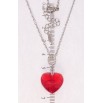 Кулон Xuping колір Родій з кр-ми Swarovski на ланцюжку Серце кристал Light Siam довжина 40-45см х 2мм фото №2 Кулон Xuping колір Родій з кр-ми Swarovski на ланцюжку Серце кристал Light Siam довжина 40-45см х 2мм фото №2