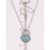 Кулон Xuping колір Родій з кр-ми Swarovski на ланцюжку Кристал Laguna Delite довжина 40-45см х 1мм фото №2
