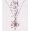 Кулон Xuping цвет Родий с кр-ми Swarovski на цепочке Глаз с кристаллом Amethyst длина 39-44см х 1мм фото №2 Кулон Xuping цвет Родий с кр-ми Swarovski на цепочке Глаз с кристаллом Amethyst длина 39-44см х 1мм фото №2