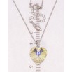 Кулон Xuping колір Родій з кр-ми Swarovski на ланцюжку Кристальне серце Sunshine Delite довжина 39-44см х 1мм фото №2 Кулон Xuping колір Родій з кр-ми Swarovski на ланцюжку Кристальне серце Sunshine Delite довжина 39-44см х 1мм фото №2