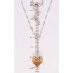 Кулон Xuping колір Родій з кр-ми Swarovski на ланцюжку Кристал Topaz на бігунці довжина 43-46см х 1мм фото №2 Кулон Xuping колір Родій з кр-ми Swarovski на ланцюжку Кристал Topaz на бігунці довжина 43-46см х 1мм фото №2