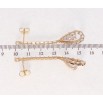 Серьги Xuping QQMM Позолота 18K пусеты Кристальные подвески фото №2 Серьги Xuping QQMM Позолота 18K пусеты Кристальные подвески фото №2