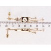 Сережки Xuping QQMM Позолота 18K пусети Вежі з годинником фото №2 Сережки Xuping QQMM Позолота 18K пусети Вежі з годинником фото №2