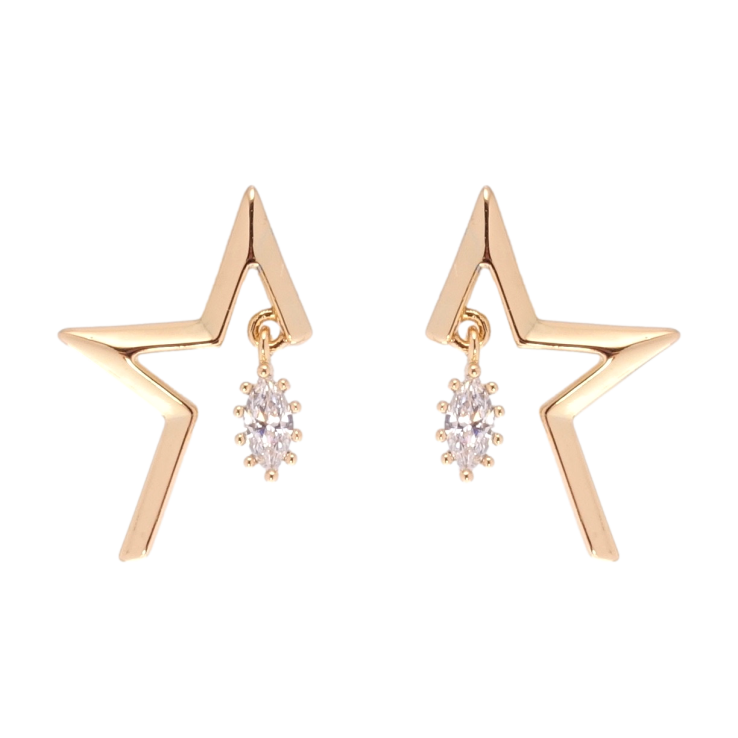 Серьги Xuping QQMM Позолота 18K пусеты Звезды фото №4 Серьги Xuping QQMM Позолота 18K пусеты Звезды фото №4