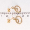Сережки Xuping QQMM Позолота 18K пусети колечки інкрустація цирконієм фото №2