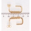 Сережки Xuping QQMM Позолота 18K пусети Дуги фото №2 Сережки Xuping QQMM Позолота 18K пусети Дуги фото №2