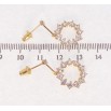 Серьги Xuping JEAN GOUJON Позолота 18K пусеты Кольца с цирконием фото №2
