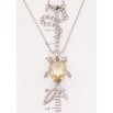 Кулон Xuping колір Родій з кр-ми Swarovski на ланцюжку Рибка кристал Golden Shadow довжина 34,5-39,5см х 1мм фото №2 Кулон Xuping колір Родій з кр-ми Swarovski на ланцюжку Рибка кристал Golden Shadow довжина 34,5-39,5см х 1мм фото №2