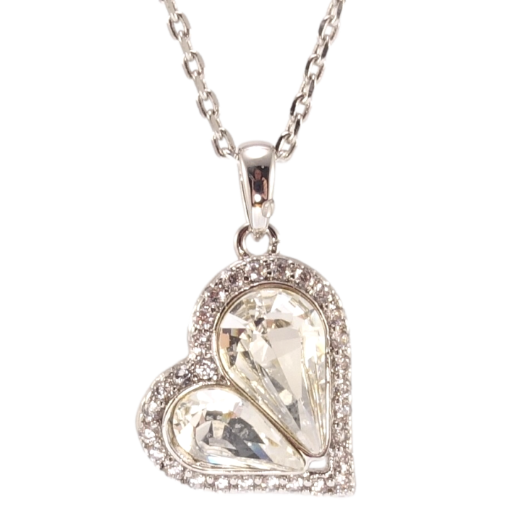 Кулон Xuping колір Родій з кр-ми Swarovski на ланцюжку Серце кристали Clear довжина 40-45,55см х 1мм фото №14 Кулон Xuping колір Родій з кр-ми Swarovski на ланцюжку Серце кристали Clear довжина 40-45,55см х 1мм фото №14