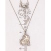 Кулон Xuping колір Родій з кр-ми Swarovski на ланцюжку Серце кристали Clear довжина 40-45,55см х 1мм фото №2