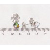 Серьги Xuping цвет Родий с кристаллами Swarovski пусеты Цветочки с кристальными кубиками Vitrail Medium фото №2 Серьги Xuping цвет Родий с кристаллами Swarovski пусеты Цветочки с кристальными кубиками Vitrail Medium фото №2