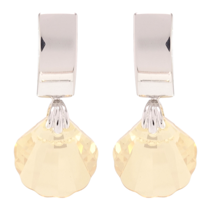 Серьги Xuping цвет Родий с кристаллами Swarovski пусеты Кристальные ракушки Golden Shadow фото №9 Серьги Xuping цвет Родий с кристаллами Swarovski пусеты Кристальные ракушки Golden Shadow фото №9