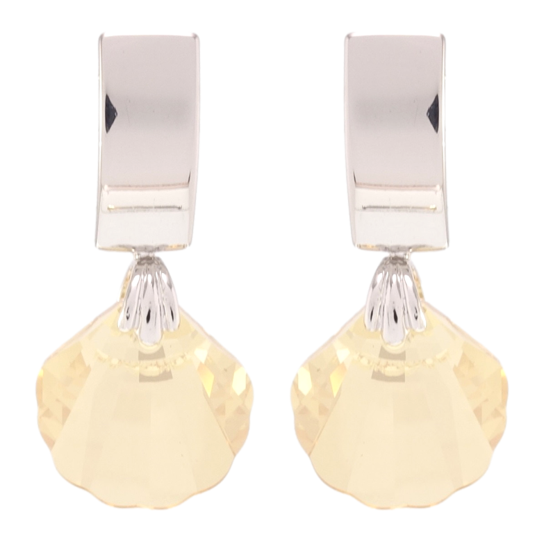 Сережки Xuping колір Родій з кристалами Swarovski пусети Кристальні черепашки Golden Shadow фото №14 Сережки Xuping колір Родій з кристалами Swarovski пусети Кристальні черепашки Golden Shadow фото №14