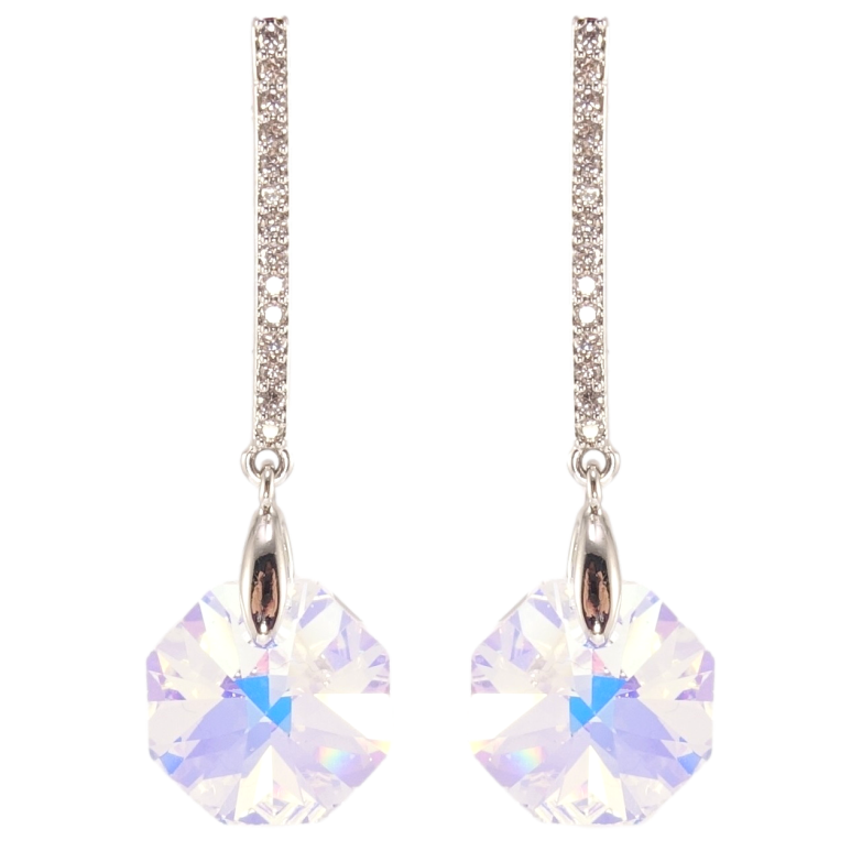 Сережки Xuping колір Родій з кристалами Swarovski пусети Підвіски з кристалами Shimmer фото №19 Сережки Xuping колір Родій з кристалами Swarovski пусети Підвіски з кристалами Shimmer фото №19