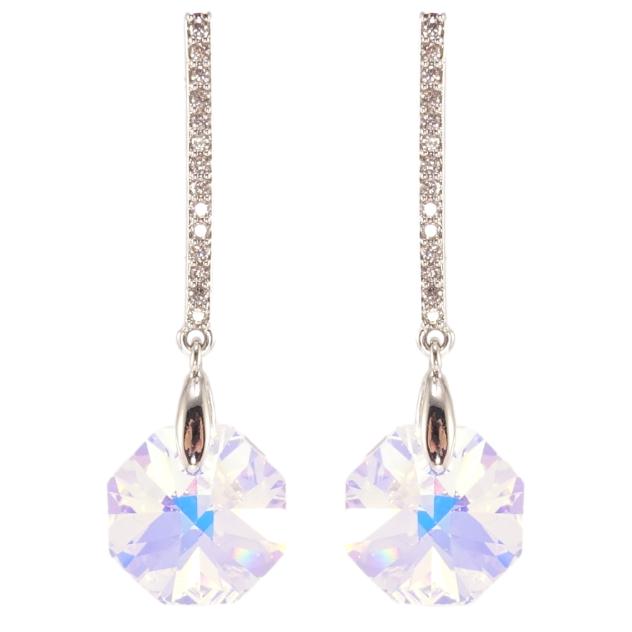 Сережки Xuping колір Родій з кристалами Swarovski пусети Підвіски з кристалами Shimmer фото №1 Сережки Xuping колір Родій з кристалами Swarovski пусети Підвіски з кристалами Shimmer фото №1