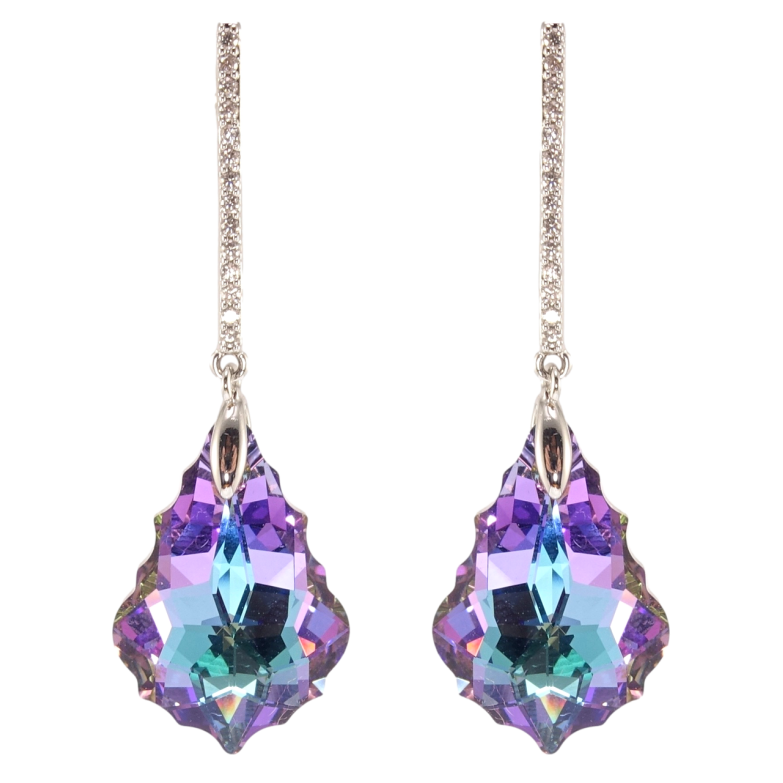 Сережки Xuping колір Родій з кристалами Swarovski пусети Підвіски з кристалами Paradise Shine фото №6 Сережки Xuping колір Родій з кристалами Swarovski пусети Підвіски з кристалами Paradise Shine фото №6