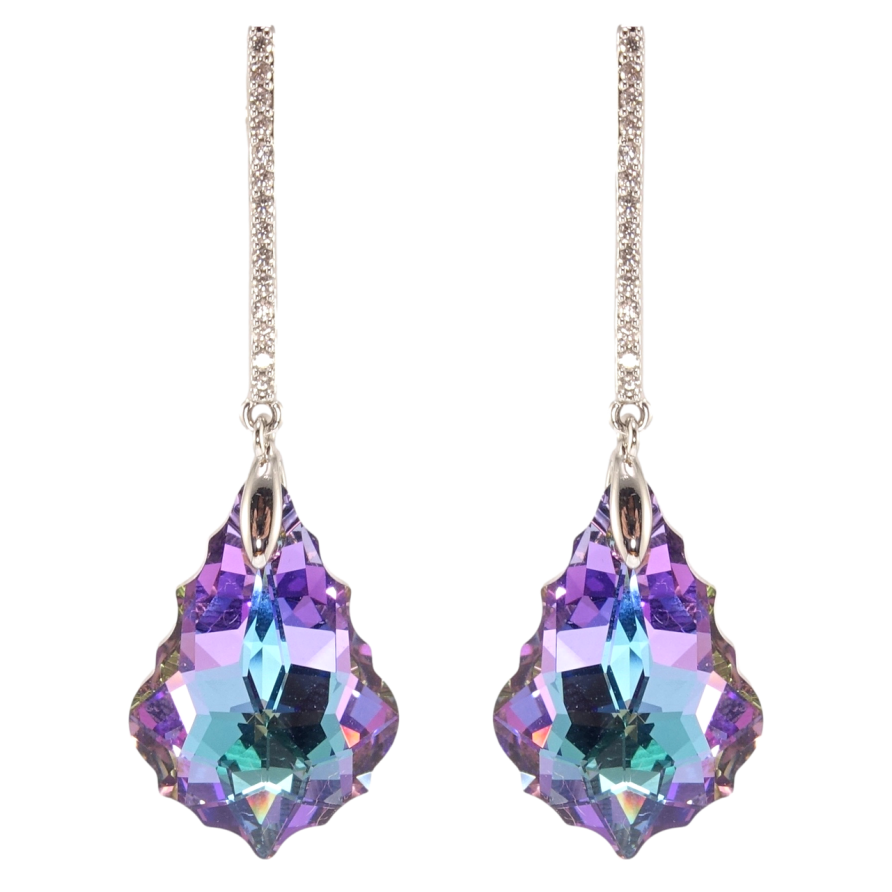 Сережки Xuping колір Родій з кристалами Swarovski пусети Підвіски з кристалами Paradise Shine фото №1 Сережки Xuping колір Родій з кристалами Swarovski пусети Підвіски з кристалами Paradise Shine фото №1