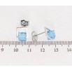 Сережки Xuping колір Родій з кристалами Swarovski пусети Кристали Aquamarine фото №2 Сережки Xuping колір Родій з кристалами Swarovski пусети Кристали Aquamarine фото №2