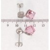 Сережки Xuping колір Родій з кристалами Swarovski пусети Кристали Rose фото №2 Сережки Xuping колір Родій з кристалами Swarovski пусети Кристали Rose фото №2