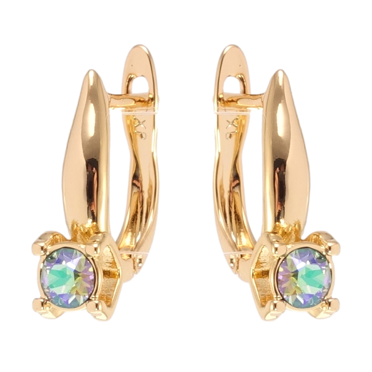 Сережки Xuping колір 18K з кристалами Swarovski англійський замок Кристали Vitrail Light фото №4 Сережки Xuping колір 18K з кристалами Swarovski англійський замок Кристали Vitrail Light фото №4