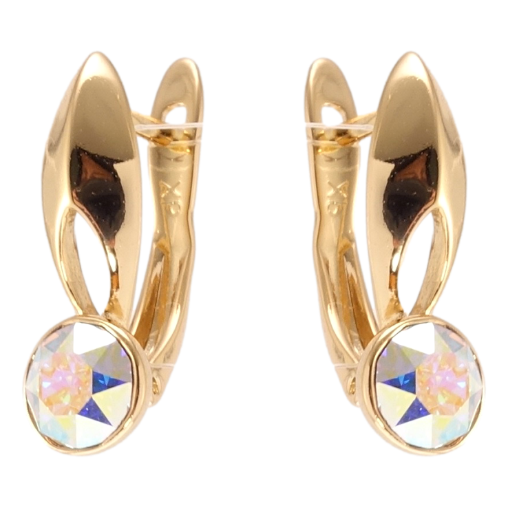 Сережки Xuping колір 18K з кристалами Swarovski англійський замок Кристали AВ фото №6 Сережки Xuping колір 18K з кристалами Swarovski англійський замок Кристали AВ фото №6