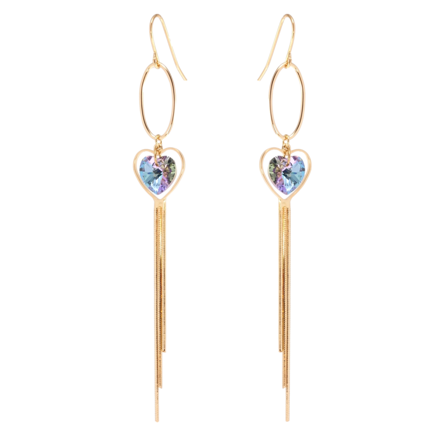 Серьги Xuping цвет 18K с кристаллами Swarovski французский замок Подвески с кристаллами Paradise Shine фото №1 Серьги Xuping цвет 18K с кристаллами Swarovski французский замок Подвески с кристаллами Paradise Shine фото №1