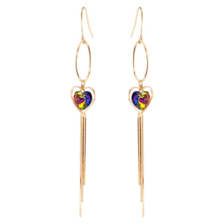 Сережки Xuping колір 18K з кристалами Swarovski французький замок Підвіски з кристалами Vitrail Medium фото №20 Сережки Xuping колір 18K з кристалами Swarovski французький замок Підвіски з кристалами Vitrail Medium фото №20