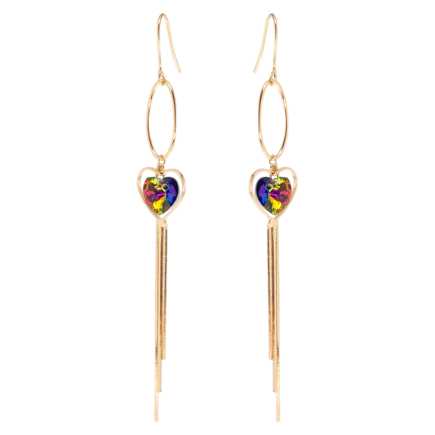 Серьги Xuping цвет 18K с кристаллами Swarovski французский замок Подвески с кристаллами Vitrail Medium фото №1 Серьги Xuping цвет 18K с кристаллами Swarovski французский замок Подвески с кристаллами Vitrail Medium фото №1