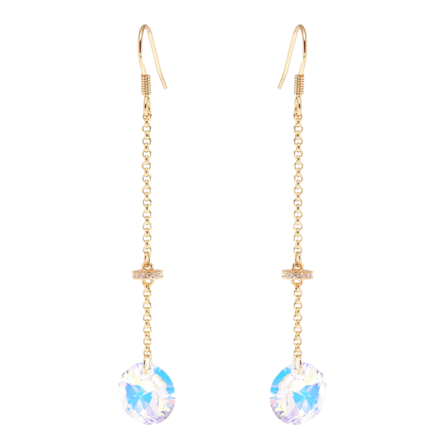 Серьги Xuping цвет 18K с кристаллами Swarovski французский замок Подвески с кристаллами Shimmer фото №1 Серьги Xuping цвет 18K с кристаллами Swarovski французский замок Подвески с кристаллами Shimmer фото №1