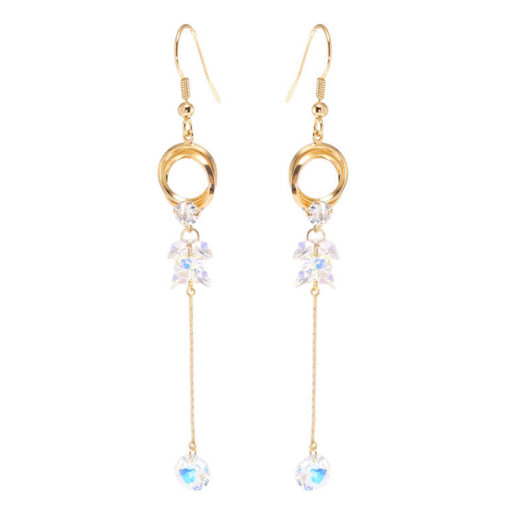Серьги Xuping цвет 18K с кристаллами Swarovski французский замок Подвески с кристаллами Shimmer фото №13 Серьги Xuping цвет 18K с кристаллами Swarovski французский замок Подвески с кристаллами Shimmer фото №13