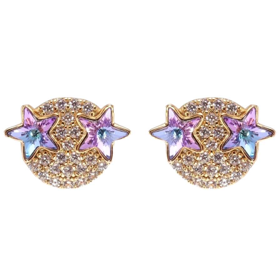 Сережки Xuping колір 18K з кристалами Swarovski пусети Зірки кристали Paradise Shine фото №1 Сережки Xuping колір 18K з кристалами Swarovski пусети Зірки кристали Paradise Shine фото №1