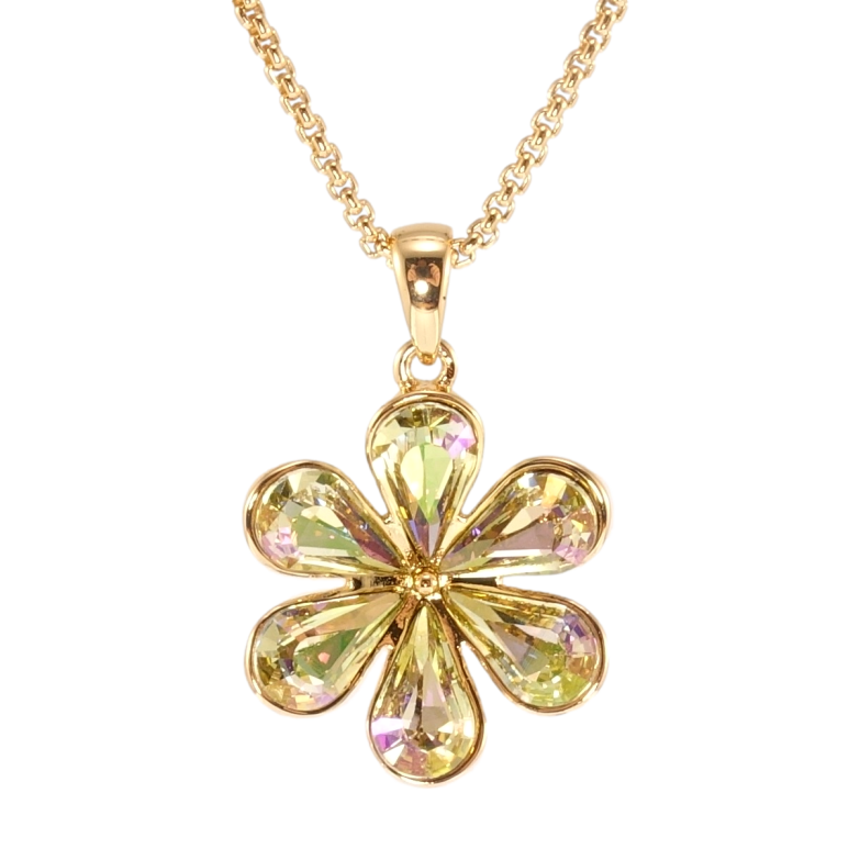 Кулон Xuping колір 18K з кр-ми Swarovski на ланцюжку Квітка з кристалами Vitrail Light довжина 40-45см х фото №8 Кулон Xuping колір 18K з кр-ми Swarovski на ланцюжку Квітка з кристалами Vitrail Light довжина 40-45см х фото №8