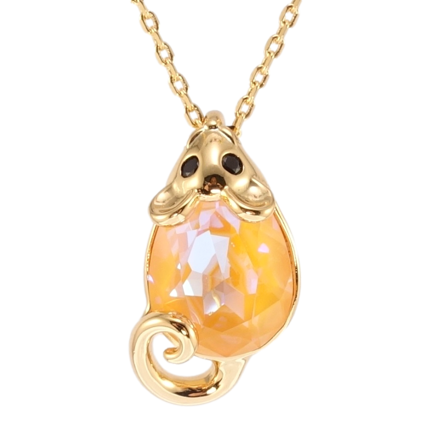 Кулон Xuping колір 18K з кр-ми Swarovski на ланцюжку Мишка кристал Peach Delite довжина 40-45см х 1мм фото №1 Кулон Xuping колір 18K з кр-ми Swarovski на ланцюжку Мишка кристал Peach Delite довжина 40-45см х 1мм фото №1