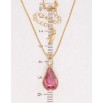 Кулон Xuping колір 18K з кр-ми Swarovski на ланцюжку Кристал Rose довжина 40-45см х 1мм фото №2