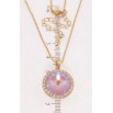 Кулон Xuping колір 18K з кр-ми Swarovski на ланцюжку Кристал Lavender Delite, ø 18мм довжина 40-45см х 1мм фото №2 Кулон Xuping колір 18K з кр-ми Swarovski на ланцюжку Кристал Lavender Delite, ø 18мм довжина 40-45см х 1мм фото №2