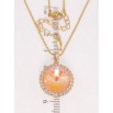 Кулон Xuping колір 18K з кр-ми Swarovski на ланцюжку Кристал Peach Delite, ø 18мм довжина 40-45см х 1мм фото №2 Кулон Xuping колір 18K з кр-ми Swarovski на ланцюжку Кристал Peach Delite, ø 18мм довжина 40-45см х 1мм фото №2