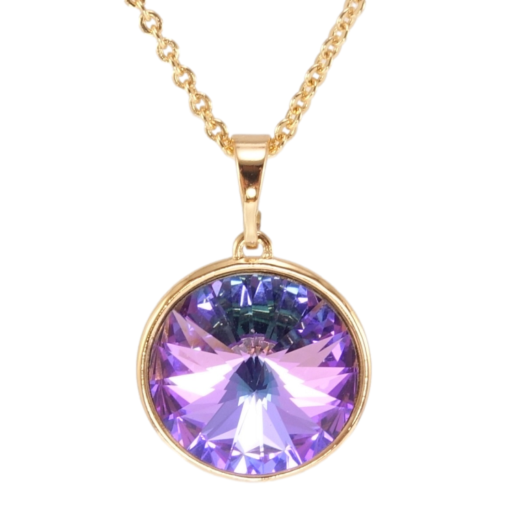 Кулон Xuping колір 18K з кр-ми Swarovski на ланцюжку Кристал Paradise Shine, ø 16мм довжина 40-45см х 1мм фото №10 Кулон Xuping колір 18K з кр-ми Swarovski на ланцюжку Кристал Paradise Shine, ø 16мм довжина 40-45см х 1мм фото №10
