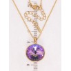 Кулон Xuping колір 18K з кр-ми Swarovski на ланцюжку Кристал Paradise Shine, ø 16мм довжина 40-45см х 1мм фото №2