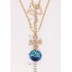 Кулон Xuping колір 18K з кр-ми Swarovski на ланцюжку Квітка з кристалом Capri Blue довжина 39-44см х 2мм фото №2 Кулон Xuping колір 18K з кр-ми Swarovski на ланцюжку Квітка з кристалом Capri Blue довжина 39-44см х 2мм фото №2