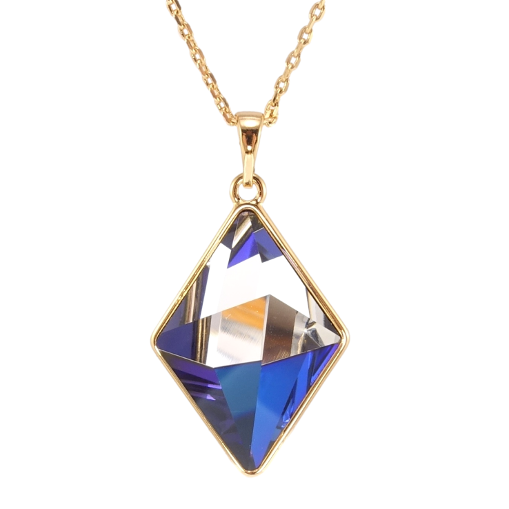 Кулон Xuping колір 18K з кр-ми Swarovski на ланцюжку Кристальний ромб Majestic Blue 25х18мм довжина 40-45см фото №9 Кулон Xuping колір 18K з кр-ми Swarovski на ланцюжку Кристальний ромб Majestic Blue 25х18мм довжина 40-45см фото №9