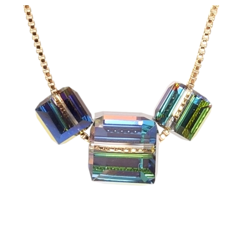 Кулон Xuping колір 18K з кр-ми Swarovski на ланцюжку Кристальні намистини Vitrail Medium довжина 40-45см х 1мм фото №1 Кулон Xuping колір 18K з кр-ми Swarovski на ланцюжку Кристальні намистини Vitrail Medium довжина 40-45см х 1мм фото №1