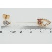 Серьги Xuping Позолота 18K пусеты Кристальные сердечки с бантами из красных фианитов фото №2